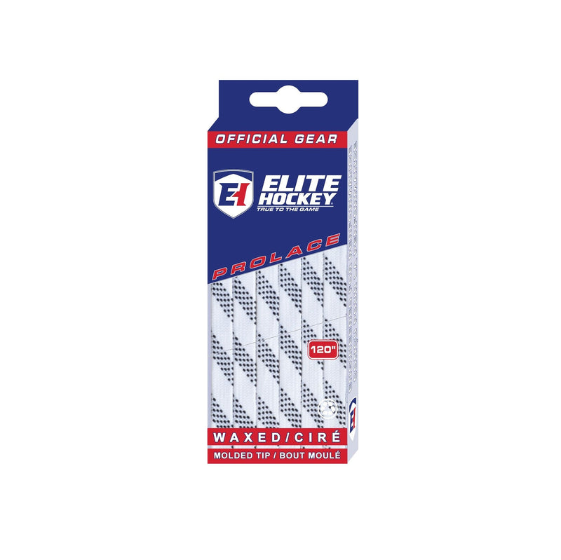 Elite Hockey Prolace Skate Laces, Waxed, White, Assorted Sizes K5