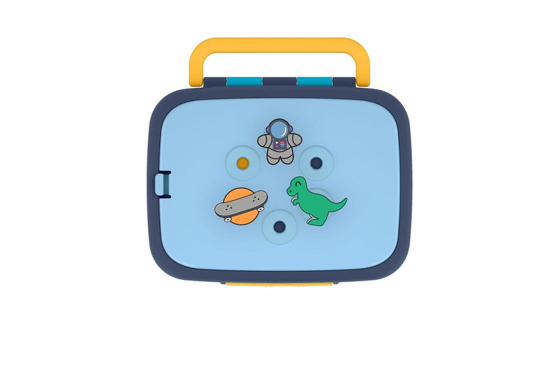 ello Benn Kids' Lunch Box with Quick Fill Lid, Assorted Colours, 3.6-Cups C0