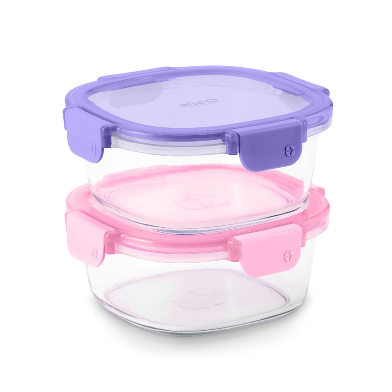 Ello Colour-lock RoundMeal Prep, 3.4 Cup, 2-pk E7