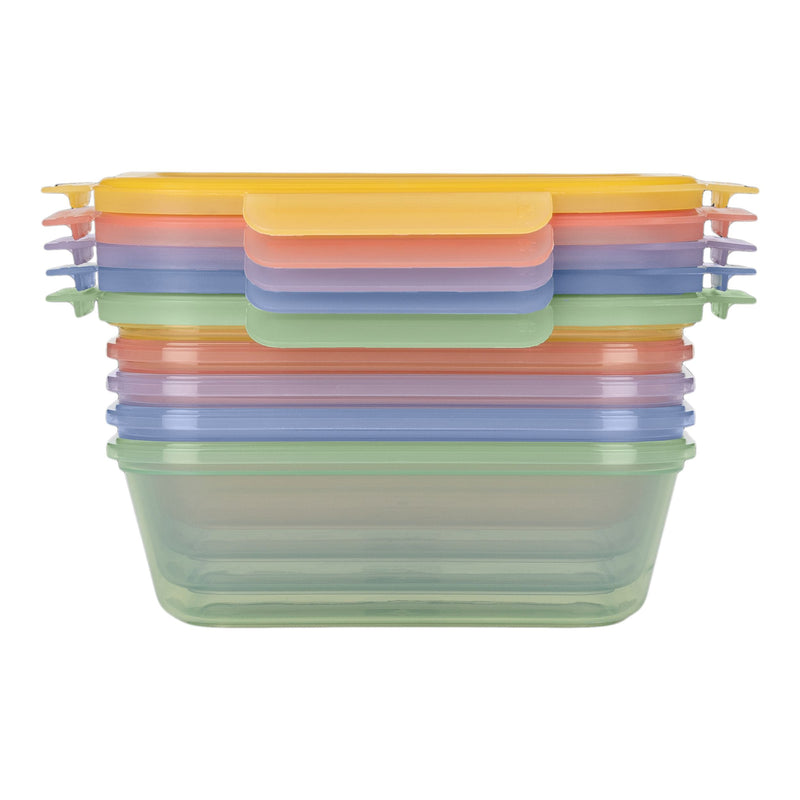 ello Snap & Nest Meal Prep Food Storage Container Set with Leakproof Lids, 10-pc F3