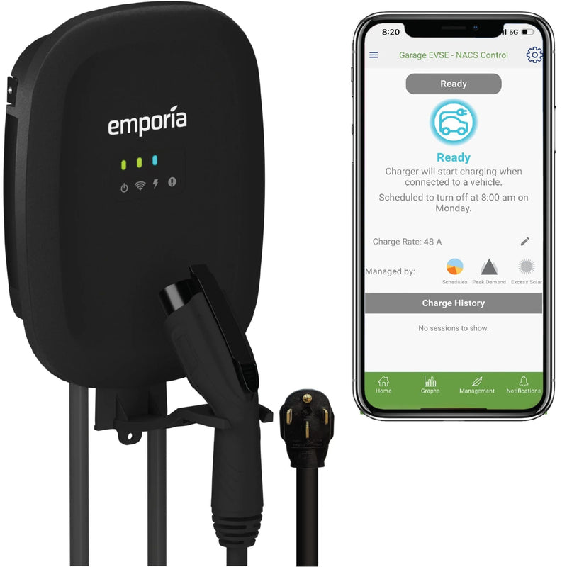 Emporia 40A Wi-Fi Level 2 NEMA 14-50 J1772 EV Charger B4