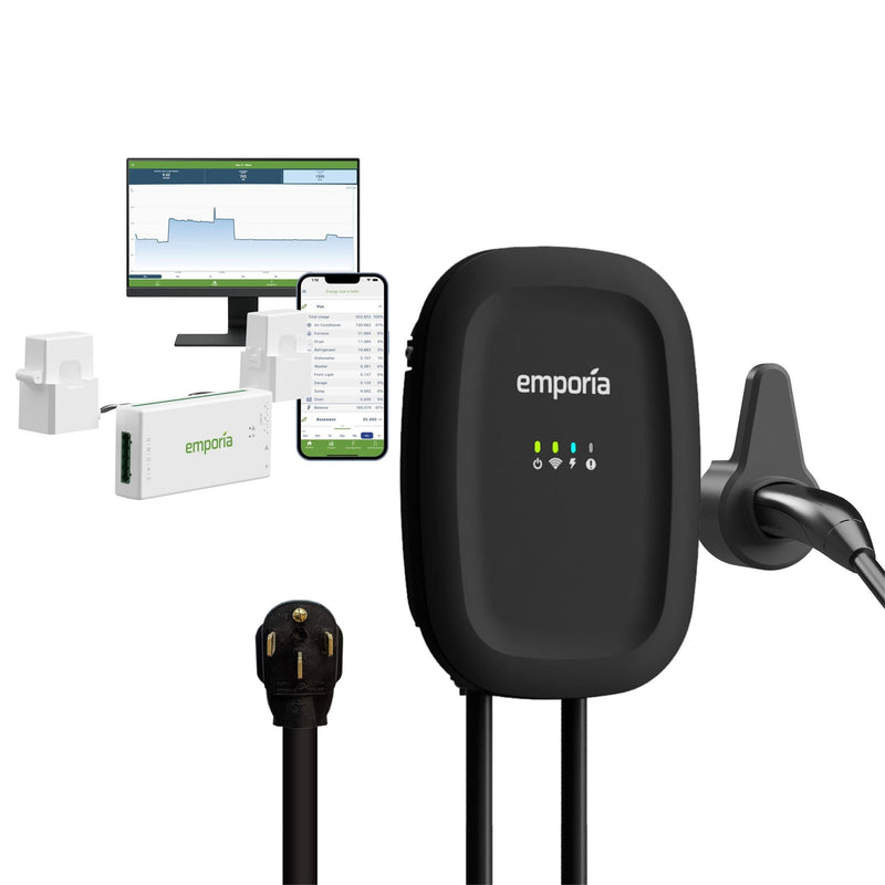 Emporia 40A Wi-Fi Level 2 NEMA 14-50 NACS EV Charger with Load Management S2