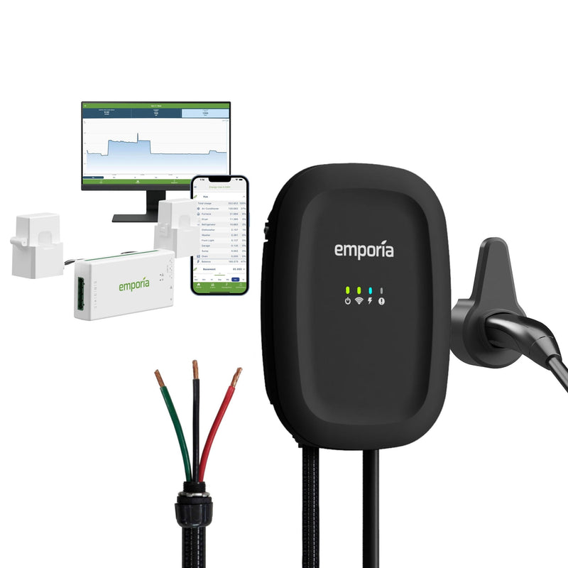 Emporia 48A Wi-Fi Level 2 Hardwired NACS EV Charger with Load Management F3