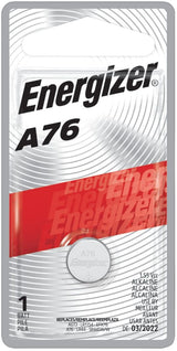 Energizer 1-pk A76 LR44 1.5V / 1.5 Volt Alkaline Miniature Battery, Long Lasting