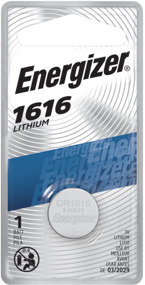 Energizer 1-pk CR1616 DL1616 3V / 3 Volt Lithium Coin Cell Battery, Long Lasting, All Purpose S7