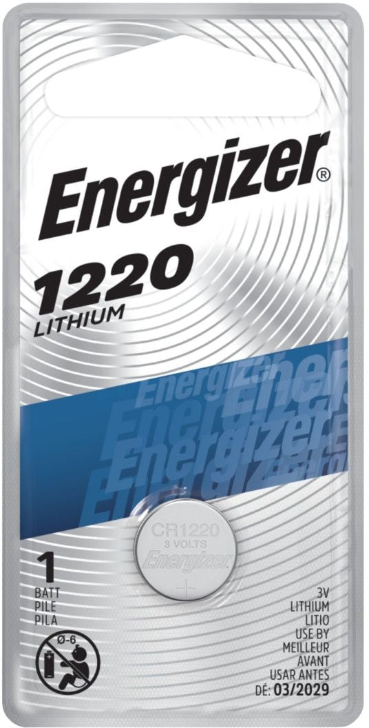 Energizer 1-pk ECR1220 DL1220 3V / 3 Volt Lithium Coin Battery, Long Lasting J5