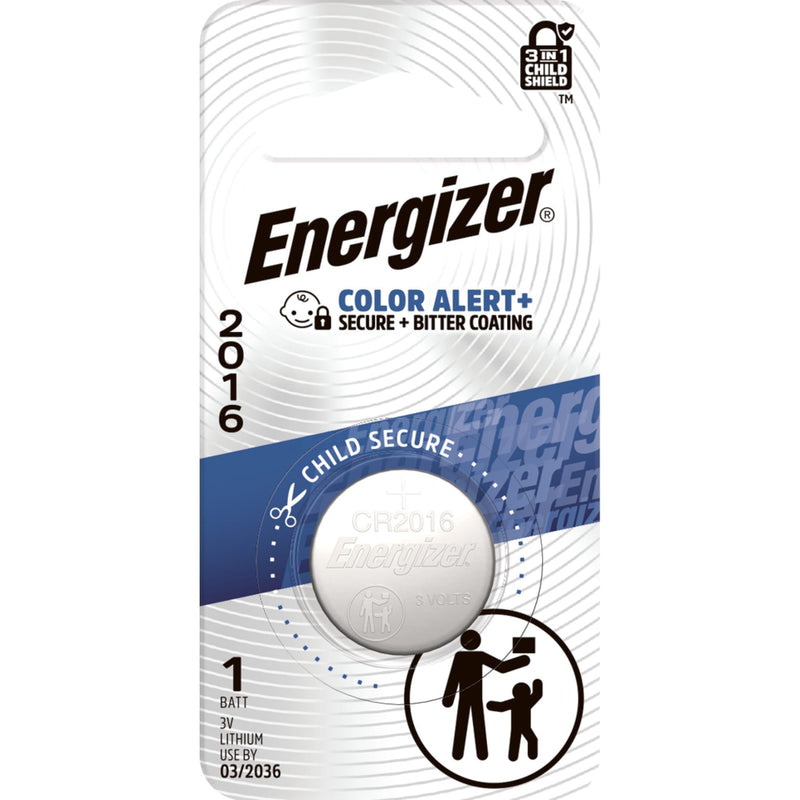 Energizer 3V / 3 Volt Lithium Coin Cell CR2016 Battery for Watches and Electronics, 1-pk B8