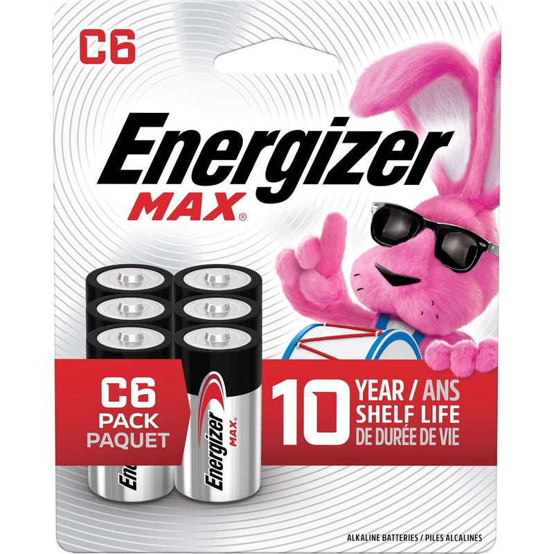 Energizer Alkaline C Battery, 6-Pack Y5