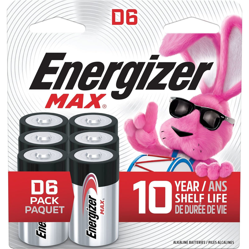 Energizer Alkaline D Battery, 6-Pack O1