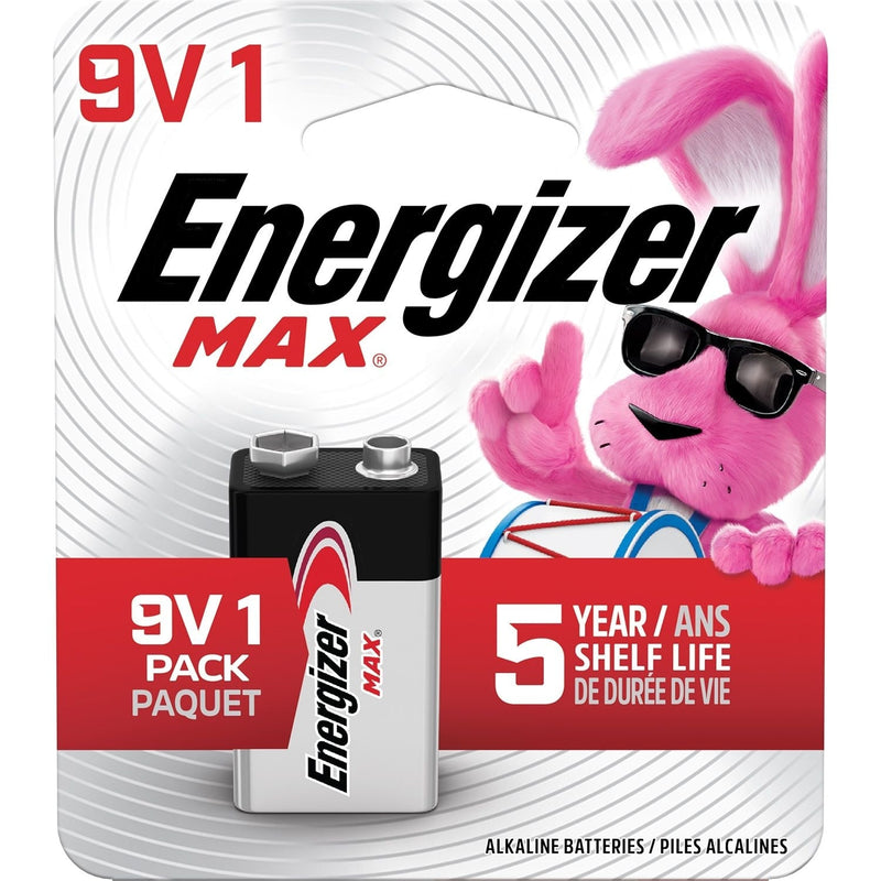 Energizer Max 1-pk 9V / 9 Volt Alkaline Battery, Long Lasting, All Purpose X1
