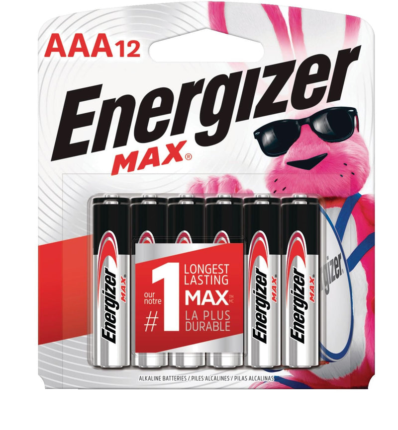 Energizer Max 12-pk AAA Alkaline Batteries, Long Lasting, All Purpose T9