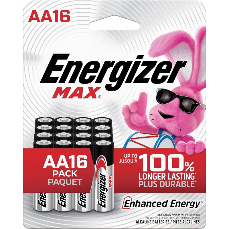 Energizer Max 16-pk AA Alkaline Batteries, Long Lasting, All Purpose N5