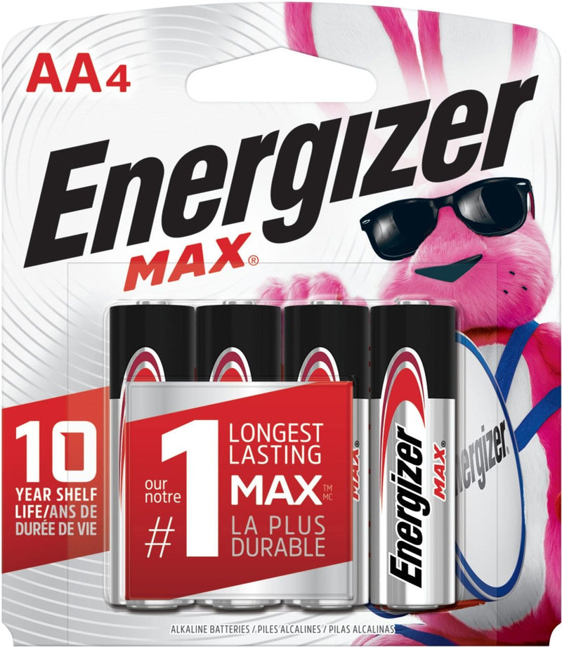 Energizer Max 4-pk AA Alkaline Batteries, Long Lasting, All Purpose A3