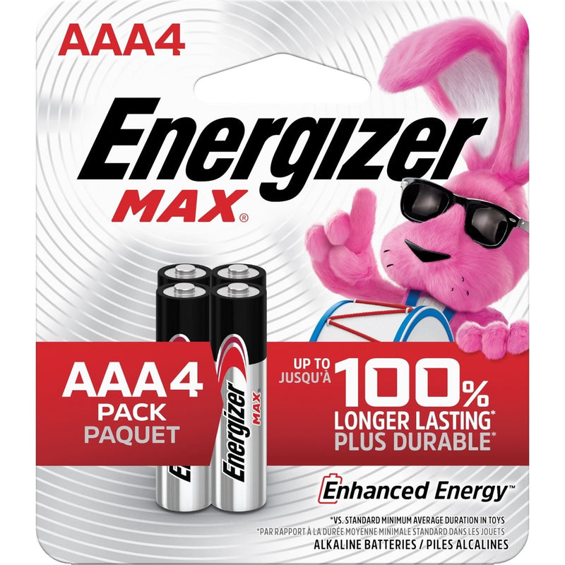 Energizer Max 4-pk AAA Alkaline Batteries, Long Lasting, All Purpose N3