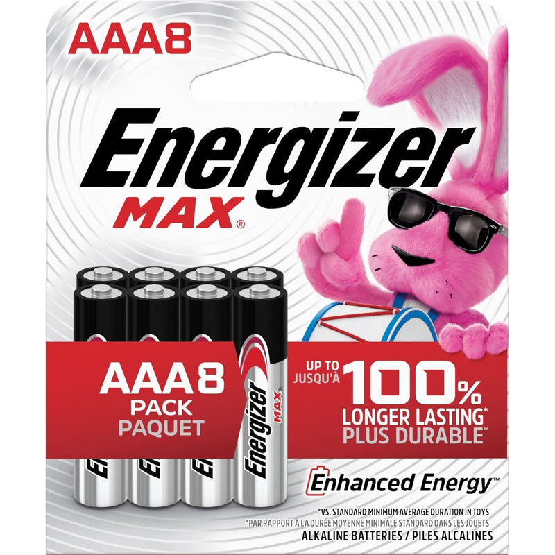 Energizer Max 8-pk AAA Alkaline Batteries, Long Lasting, All Purpose F0