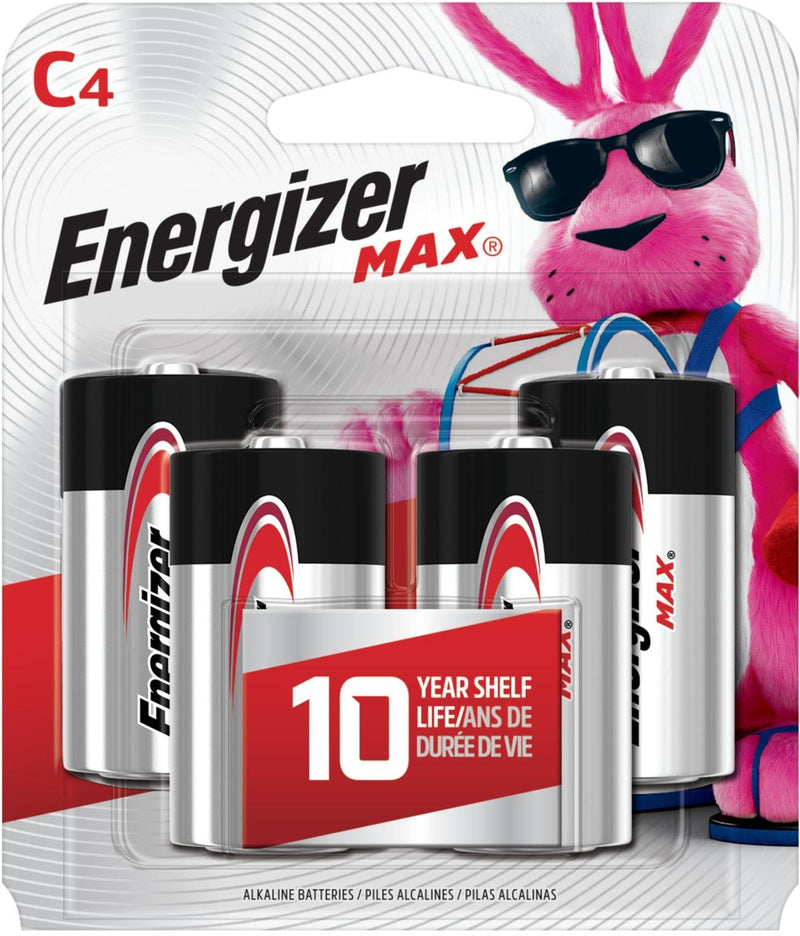 Energizer Max4-pk C Alkaline Batteries, Long Lasting, All Purpose I8
