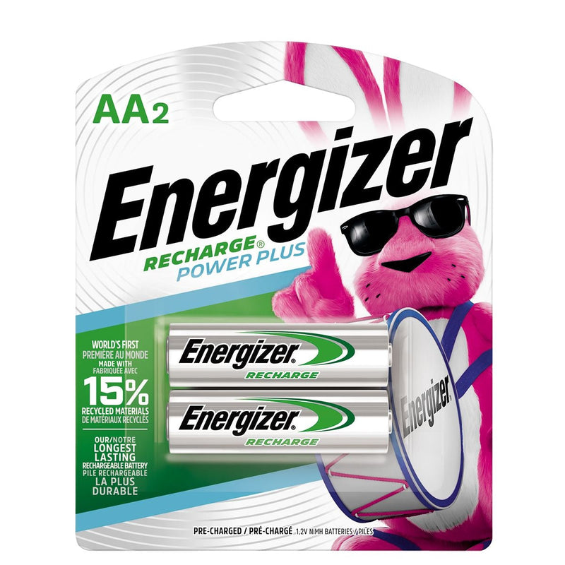 Energizer NH15BP-2 2-pk AA 2300 mAh NiMH Rechargeable Batteries, Pre-Charged, All Purpose Y0