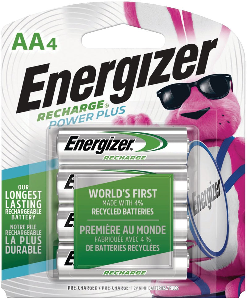 Energizer NH15BP-4 AA 2300 mAh NiMH Rechargeable Batteries, Pre-Charged, All Purpose, 4-pk O8