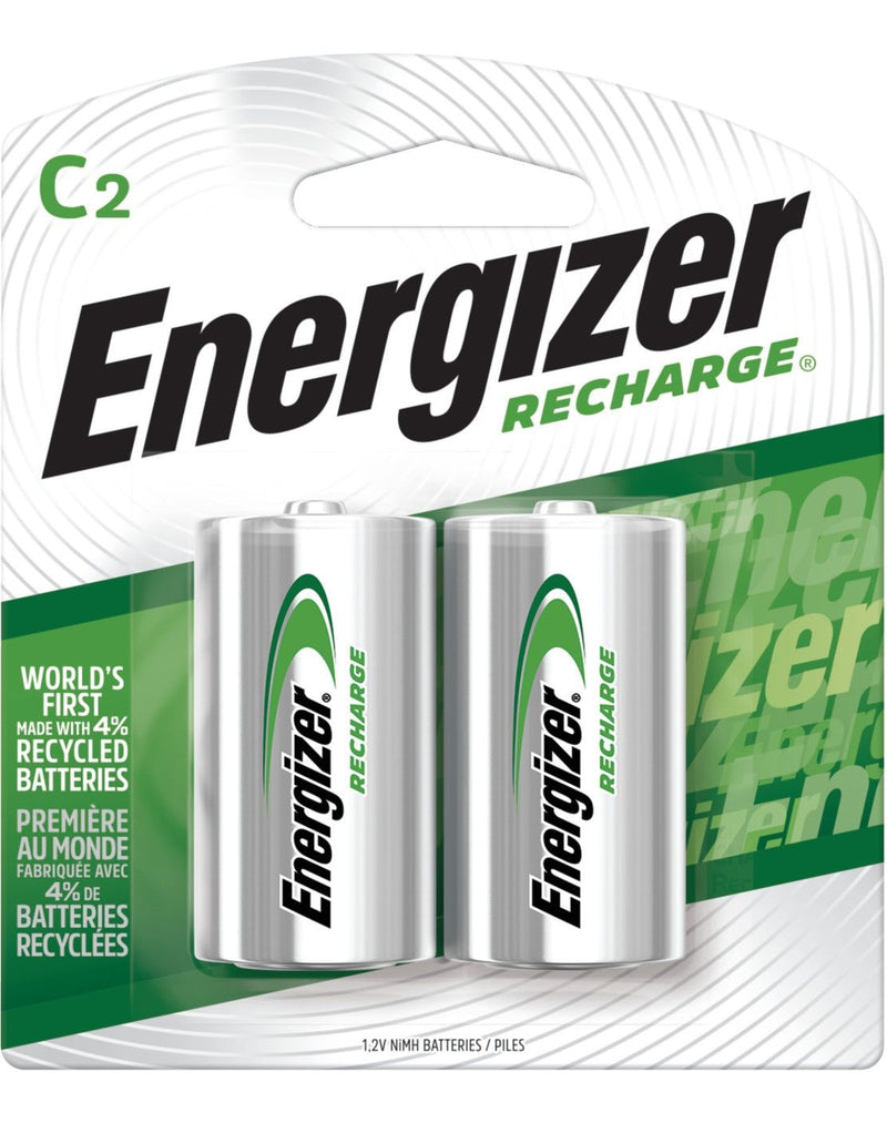 Energizer NH35BP-2 2-pk C NiMH Rechargeable Batteries, Pre-Charged, Long Lasting K6