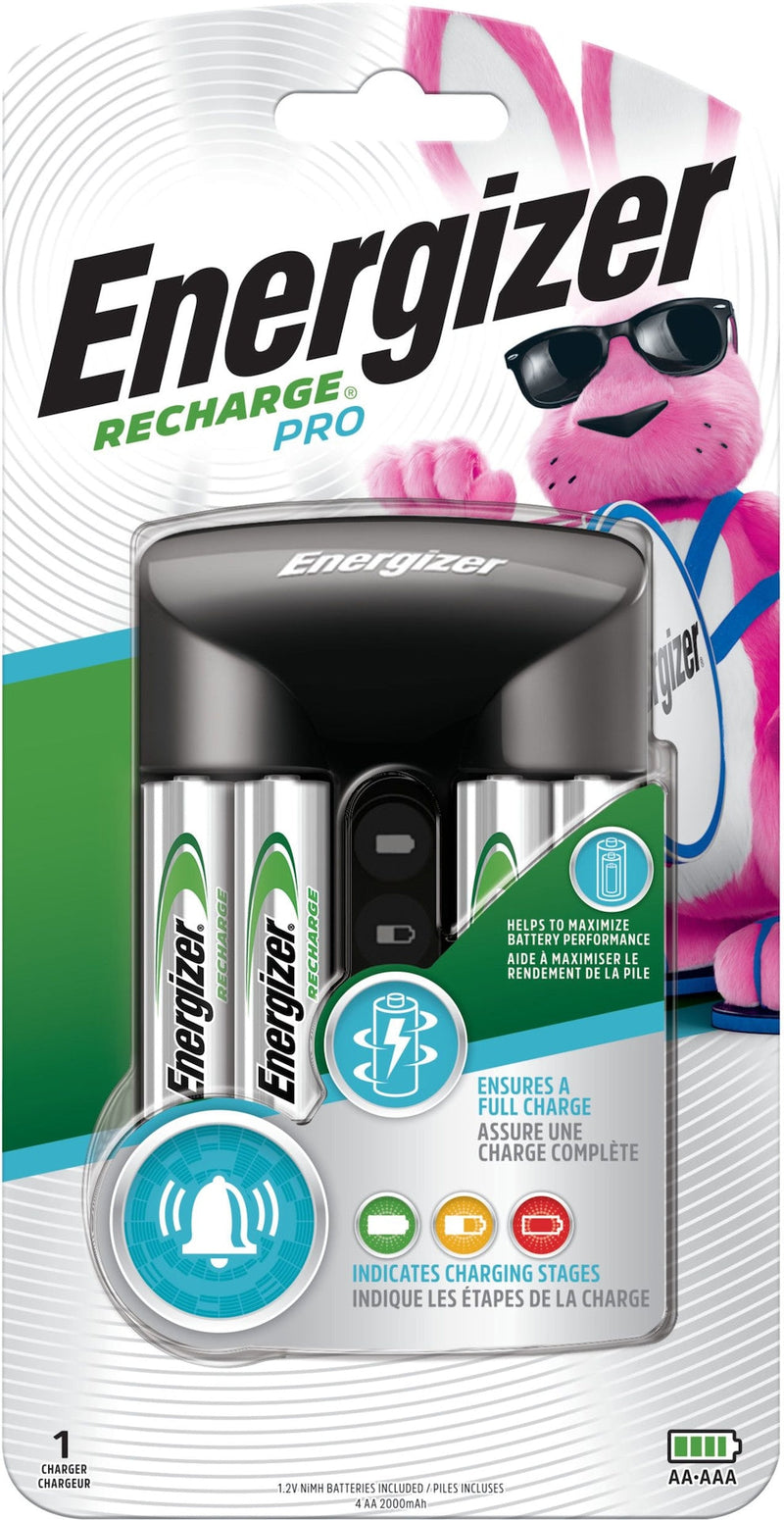 Energizer Recharge Pro CHPROWB4 AA /AAA Rechargeable Battery Charger with 4 AA NiMH Batteries V6