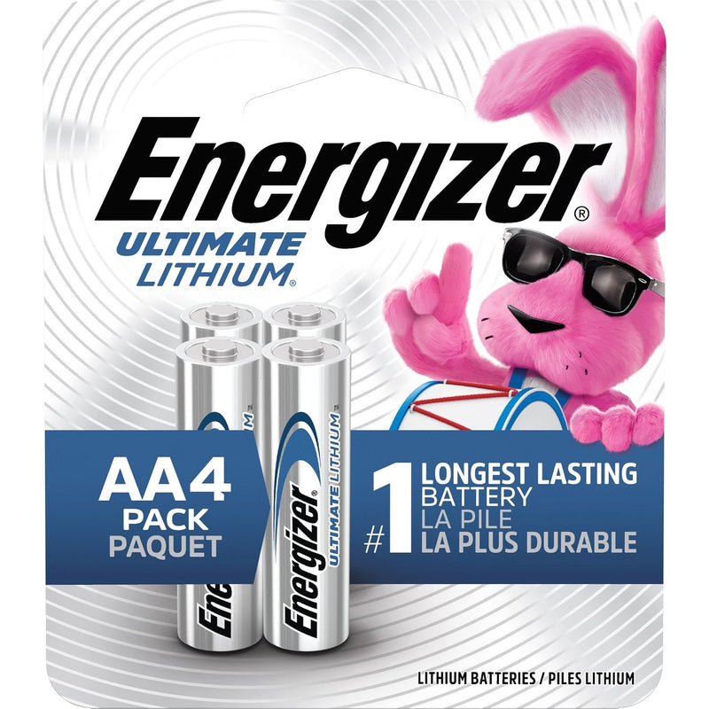 Energizer Ultimate Lithium AA Batteries, Long Lasting, All Purpose, 4-pk S0