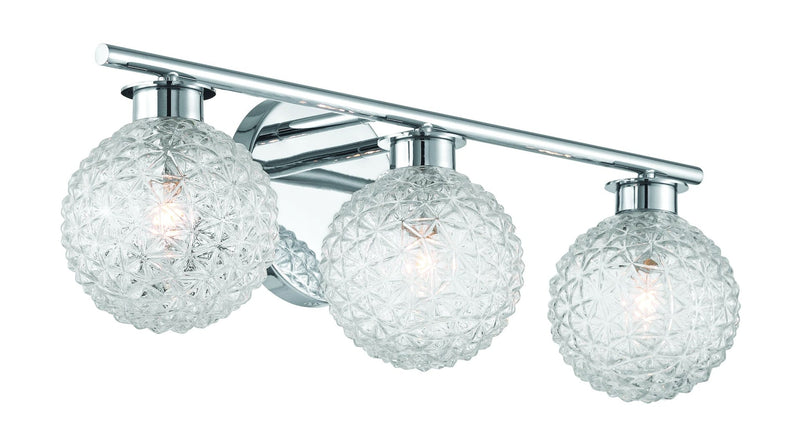 Eurofase 3-Light Chrome Vanity Light with Diamond Shades E6