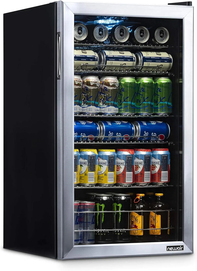 Beverage Refrigerator Cooler | 126 Cans Free Standing with Right Hinge Glass Door I4