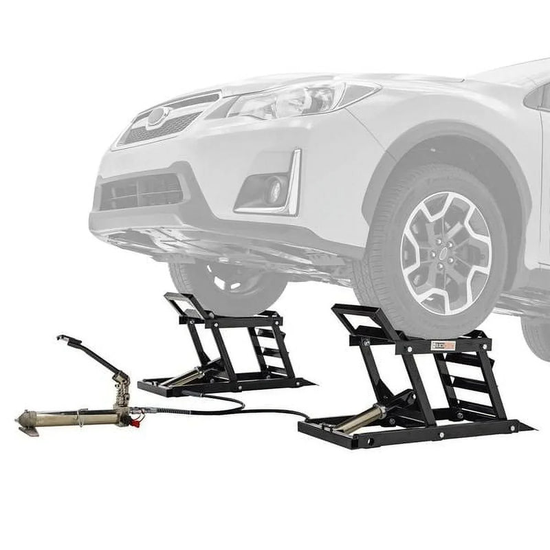Black Widow Hydraulic Car Lift with Ramp - 3,000 lb. per pair Capacity U4