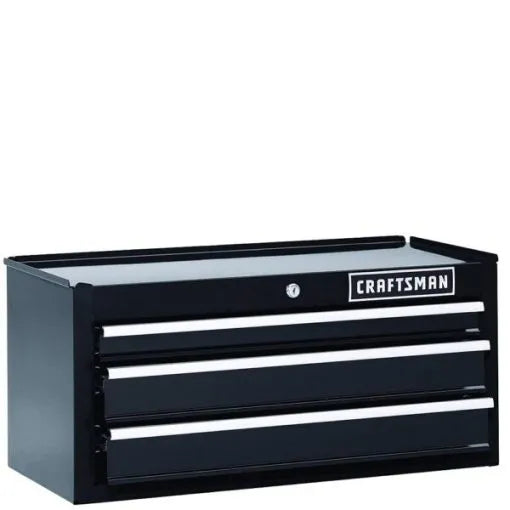 Craftsman 26 Inch 3-drawer Heavy-duty Ball Bearing Middle Chest Black Y0