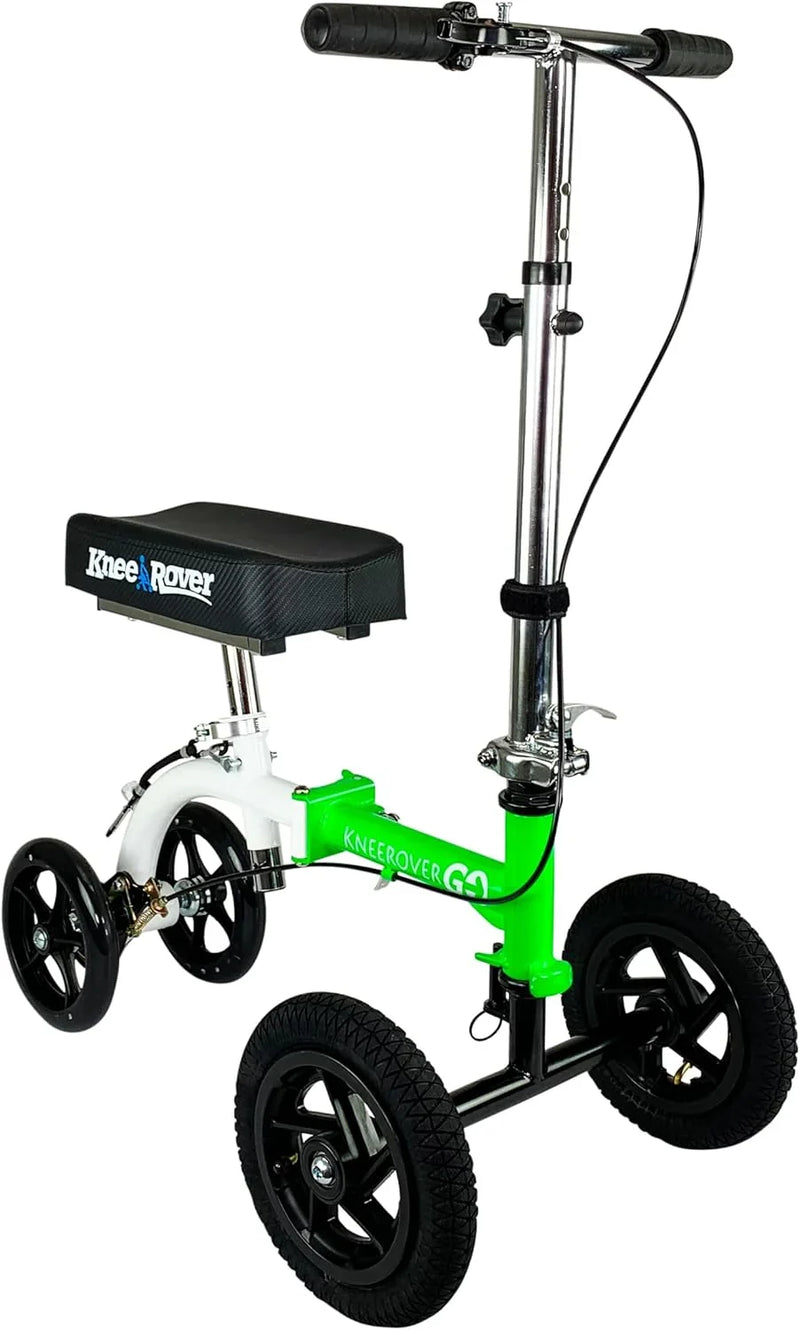 Hybrid - Most Compact All Terrain Knee Scooter for Adults for Foot Surgery Heavy Duty Knee Walker for Broken Ankle Foot Injuries Recovery Leg Scooter Best Knee Crutch Alternative (Green) F6