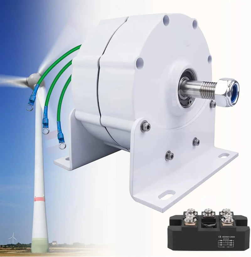 12000W Low RPM Permanent Magnet Generator 12V 24V 48V 120V 220V, Free Energy Gearless Permanent Magnet Generator Motor DIY for Wind Turbine Water Turbine,12V U1
