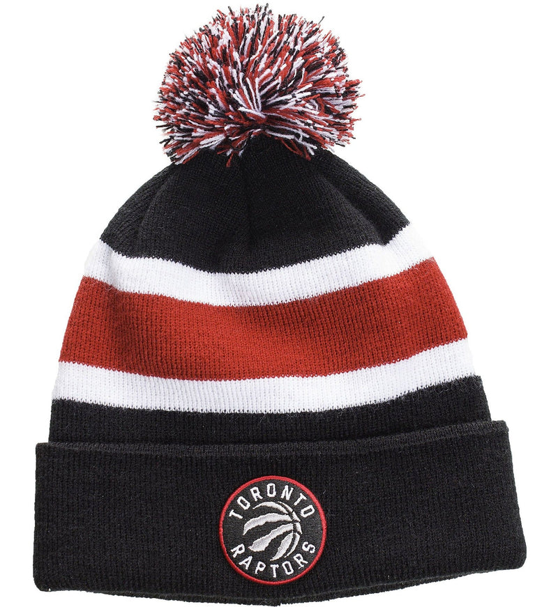 Fan Favorite NBA Toronto Raptors Mass Breakaway Stretch Knit Cuffed Toque with Pom Pom, Blue/Red T9