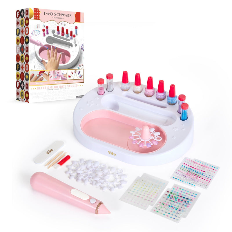 FAO Schwarz Girls Custom Glitter Nail Set, Pink K1