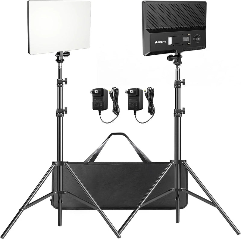 D50 LED Video Light Panel Lights 15.4", 2 Packs 45W 3000K-8000K Bi-Color Dimmable Photography Lighting, CRI 96 Videography Lighting for Video Shooting/Gaming/Live Stream/Studio/Film D0