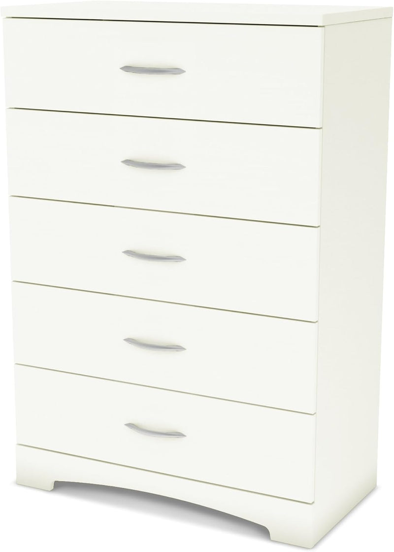Furniture Step One 5-Drawer Chest, Pure White. S7