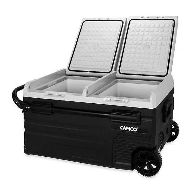 Camco CAM-750 75-Liter Portable Compact Fridge/Freezer | Features Bluetooth Capable Remote Access 2 Compartments w/Dual Zone Cooling | Adjusts... T2
