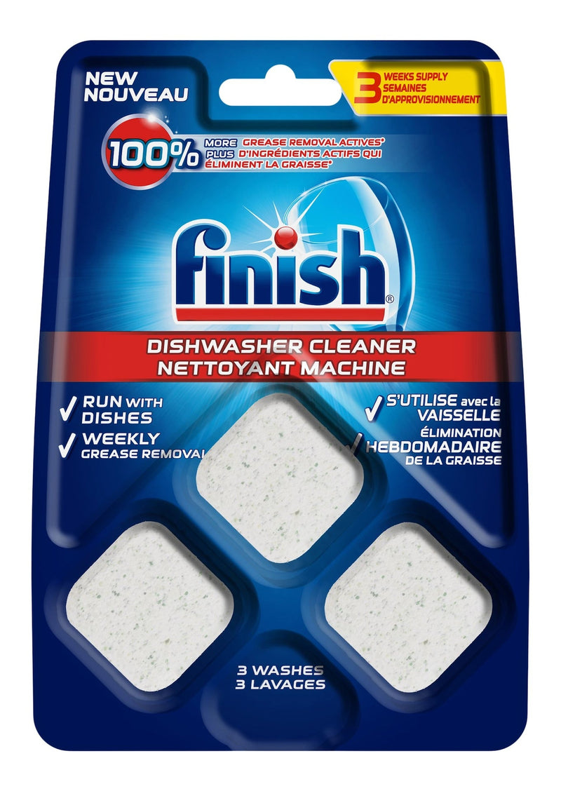 Finish Dishwasher Cleaner Tabs, Fresh Scent, 3-pk N9