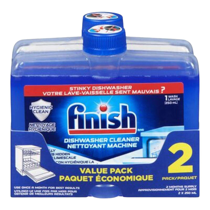Finish Liquid Dishwasher Cleaner, Fresh Scent, 250-mL, 2-pk U5