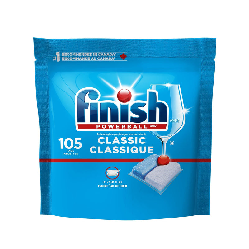 Finish Powerball Classic Dishwasher Detergent Tabs, Fresh Scent, 105-pk W8