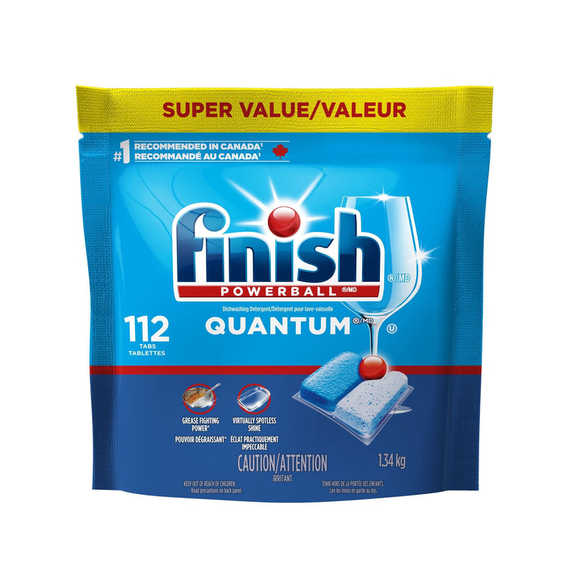 Finish Powerball Quantum Dishwasher Detergent Tabs Super Value Pack, Fresh Scent, 112-pk R5