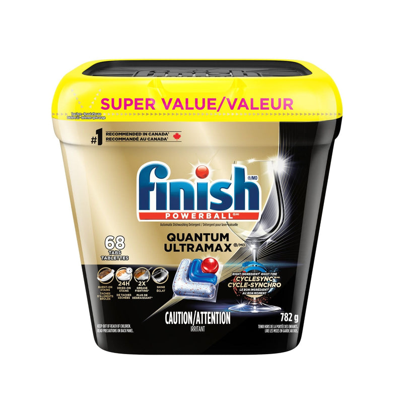 Finish Powerball Quantum UltraMax Dishwasher Detergent, 68-ct I0