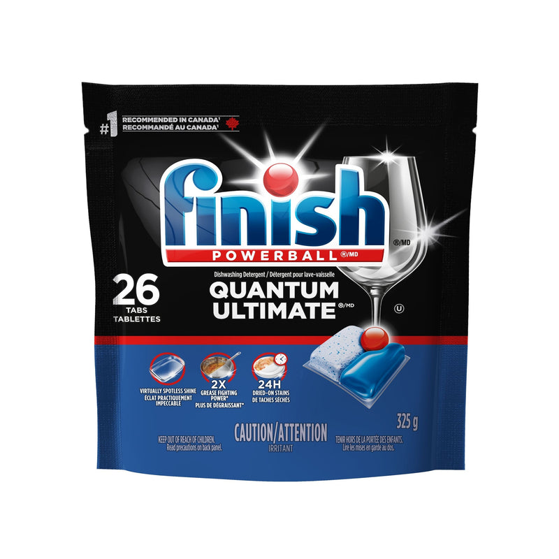 Finish Quantum Ultimate Dishwasher Detergent Tabs, Fresh Scent, 26-pk D8