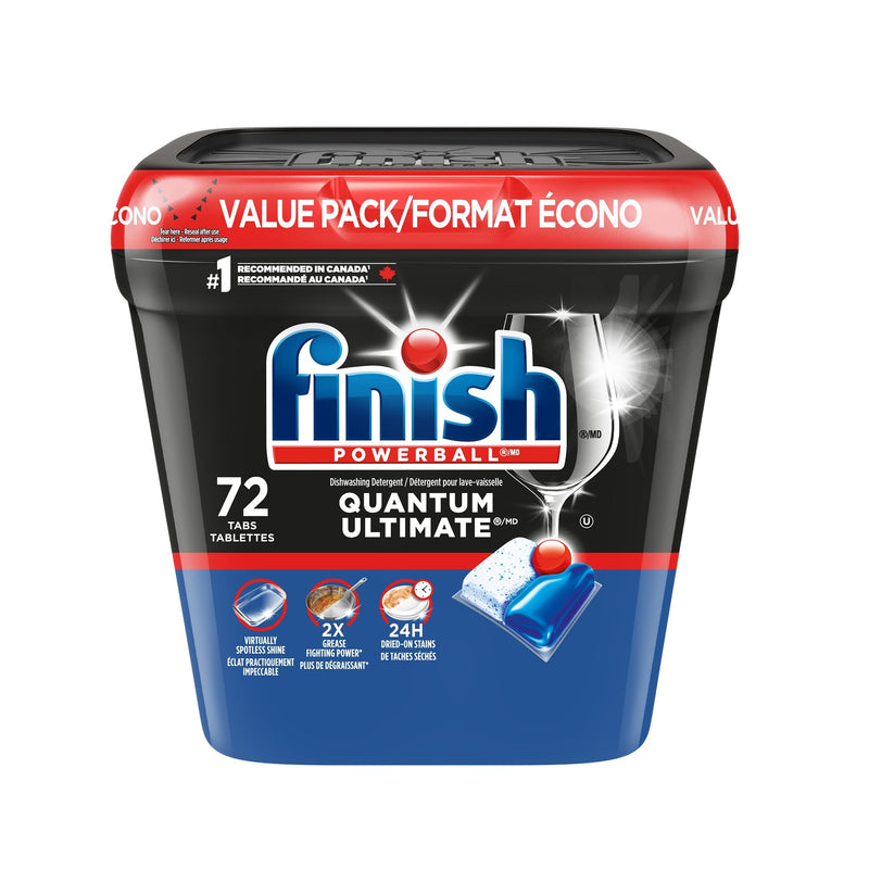 Finish Quantum Ultimate Dishwasher Detergent Tabs, Fresh Scent, 72-pk R5