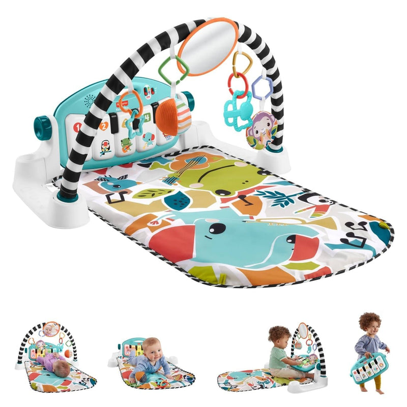 Fisher-Price Glow & Grow Kick & Play Piano Activity Gym, Ages 0+ O2