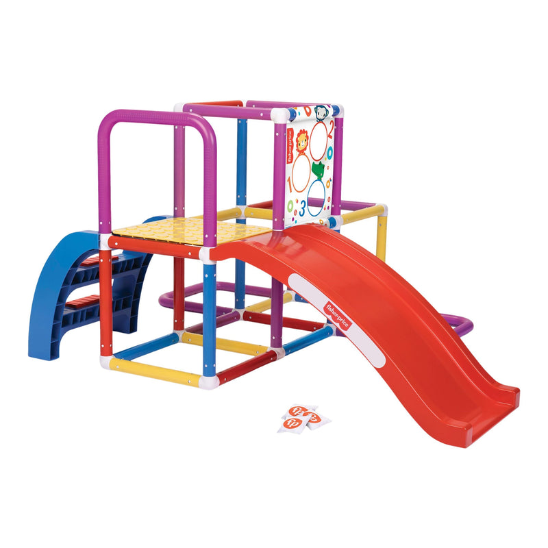 Fisher Price Jungle Kids' Outdoor Gym with Slide, Ages 2+ S0