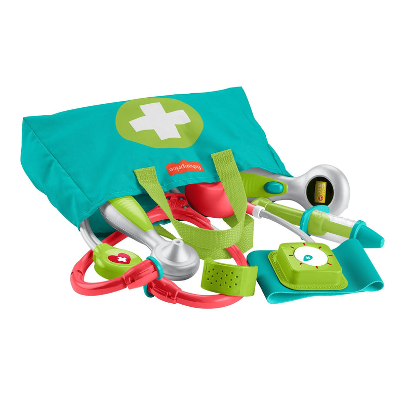 Fisher-Price Medical Kit, Doctor Toys, Preschool Pretend Play Set for Ages 3+, 7-pc D6