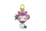 Fisher-Price Sing n Go Purple Monkey Plush Baby Stroller Sensory Toy For Newborns