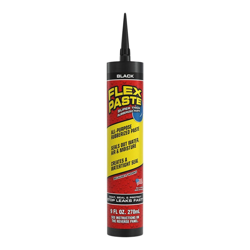 Flex Seal Flex Paste, Super Thick Rubber Paste, Caulk Sealant Leak Protector, Black or White, 9-FL OZ./270 mL Q1