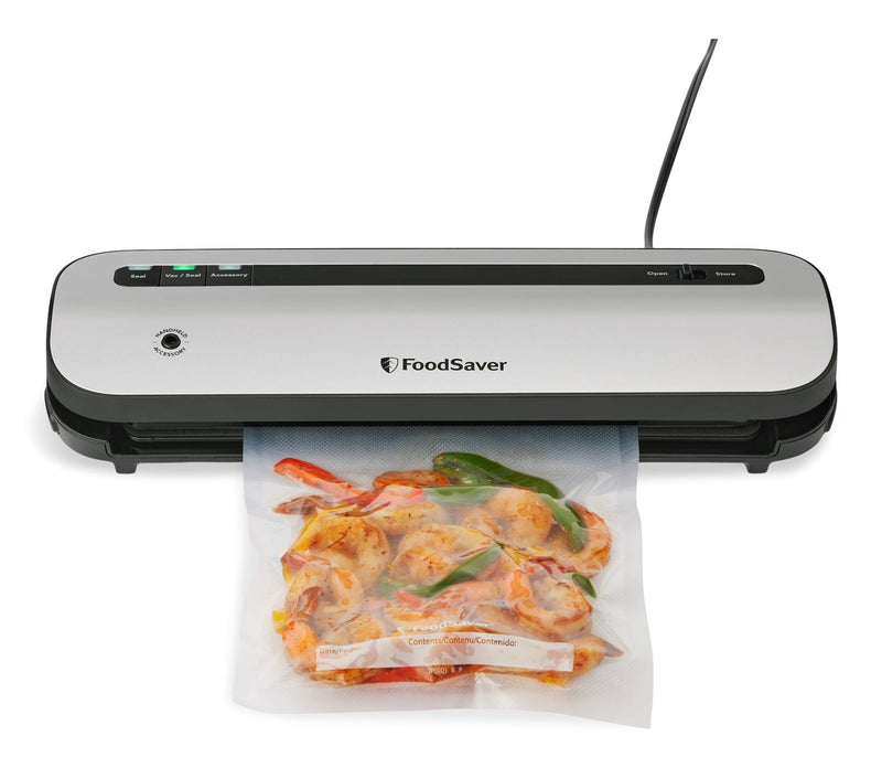 FoodSaver VS 1230 Space Saving Vacuum Sealing System Bundle with Built-in Bag Alignment Tool V7