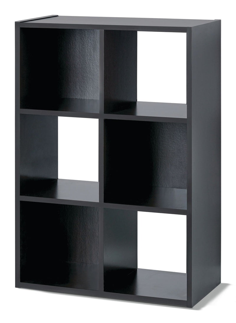 For Living 6-Cube Storage Organizer, Bookcase/Bookshelf, Dark Brown Finish P2